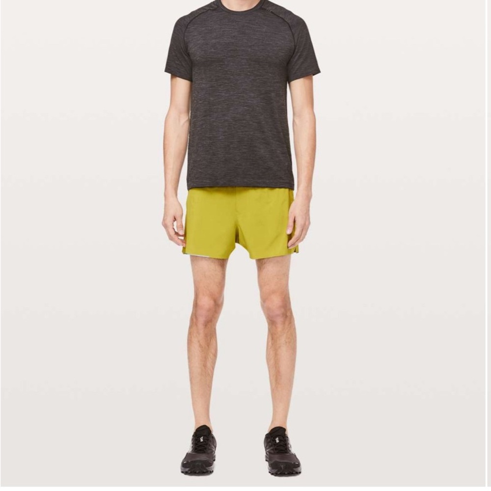 LULULEMON surge short 4” liner size S yellow